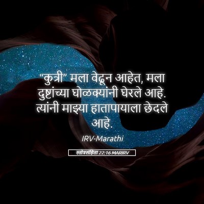 Picture 05 - स्तोत्रसंहिता 22:16 MARIRV - “कुत्री” मला - Bible Verse Picture