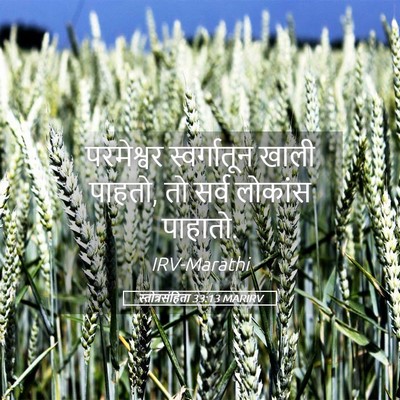 Picture 05 - स्तोत्रसंहिता 33:13 MARIRV - परमेश्वर - Bible Verse Picture