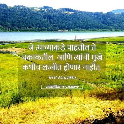 Picture 05 - स्तोत्रसंहिता 34:5 MARIRV - जे त्याच्याकडे - Bible Verse Picture
