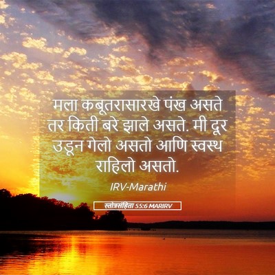 Picture 05 - स्तोत्रसंहिता 55:6 MARIRV - मला कबूतरासारखे - Bible Verse Picture