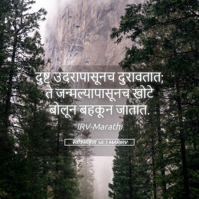 Picture 05 - स्तोत्रसंहिता 58:3 MARIRV - दुष्ट उदरापासूनच - Bible Verse Picture