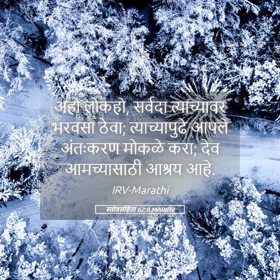 Picture 05 - स्तोत्रसंहिता 62:8 MARIRV - अहो लोकहो, सर्वदा - Bible Verse Picture