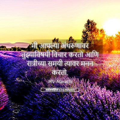 Picture 05 - स्तोत्रसंहिता 63:6 MARIRV - मी आपल्या - Bible Verse Picture