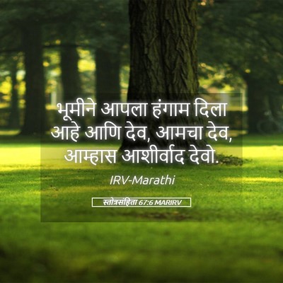 Picture 05 - स्तोत्रसंहिता 67:6 MARIRV - भूमीने आपला हंगाम - Bible Verse Picture