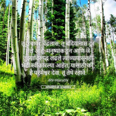 Picture 05 - स्तोत्रसंहिता 68:18 MARIRV - तू उंचावर चढलास; तू - Bible Verse Picture