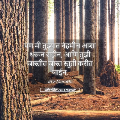 Picture 05 - स्तोत्रसंहिता 71:14 MARIRV - पण मी तुझ्यात - Bible Verse Picture