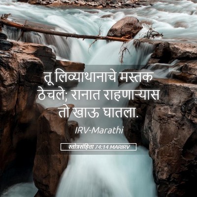 Picture 05 - स्तोत्रसंहिता 74:14 MARIRV - तू लिव्याथानाचे - Bible Verse Picture