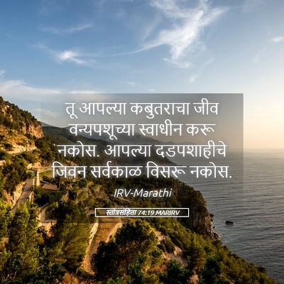 Picture 05 - स्तोत्रसंहिता 74:19 MARIRV - तू आपल्या - Bible Verse Picture