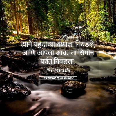 Picture 05 - स्तोत्रसंहिता 78:68 MARIRV - त्याने यहूदाच्या - Bible Verse Picture