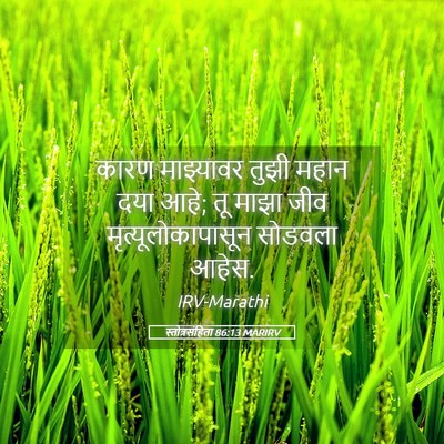 Picture 05 - स्तोत्रसंहिता 86:13 MARIRV - कारण माझ्यावर - Bible Verse Picture