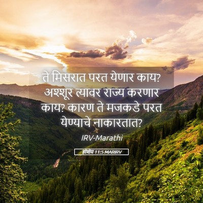 Picture 05 - होशेय 11:5 MARIRV - ते मिसरात परत - Bible Verse Picture