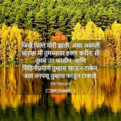Picture 05 - होशेय 13:8 MARIRV - जिची पिल्ले चोरी - Bible Verse Picture