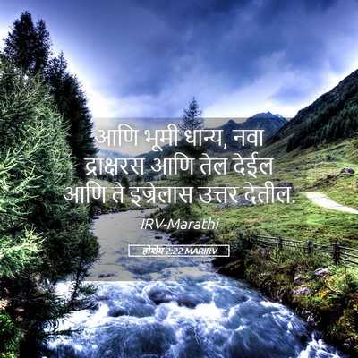 Picture 05 - होशेय 2:22 MARIRV - आणि भूमी धान्य, नवा - Bible Verse Picture
