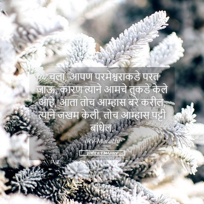 Picture 05 - होशेय 6:1 MARIRV - “चला, आपण - Bible Verse Picture