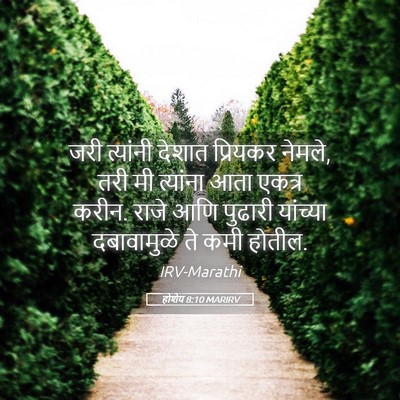 Picture 05 - होशेय 8:10 MARIRV - जरी त्यांनी देशात - Bible Verse Picture