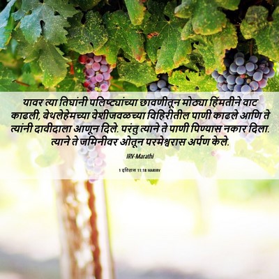 Picture 06 - 1 इतिहास 11:18 MARIRV - यावर त्या तिघांनी - Bible Verse Picture
