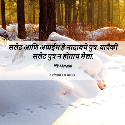 Picture 06 - 1 इतिहास 2:30 MARIRV - सलेद आणि अप्पईम हे - Bible Verse Picture