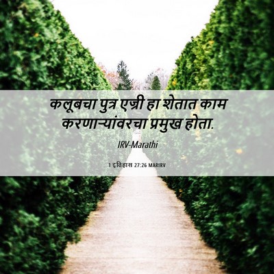 Picture 06 - 1 इतिहास 27:26 MARIRV - कलूबचा पुत्र - Bible Verse Picture