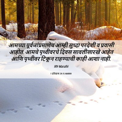 Picture 06 - 1 इतिहास 29:15 MARIRV - आमच्या - Bible Verse Picture