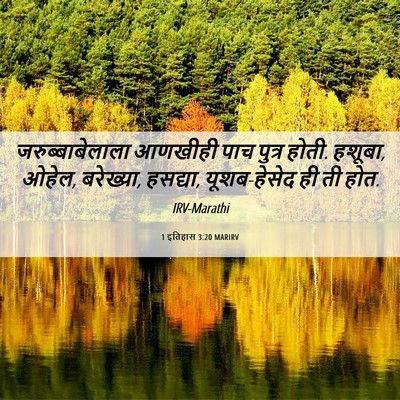 Picture 06 - 1 इतिहास 3:20 MARIRV - जरुब्बाबेलाला - Bible Verse Picture