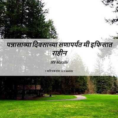 Picture 06 - 1 करिंथकरांस 16:8 MARIRV - पन्नासाव्या - Bible Verse Picture