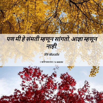 Picture 06 - 1 करिंथकरांस 7:6 MARIRV - पण मी हे संमती - Bible Verse Picture