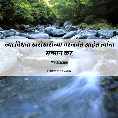 Picture 06 - 1 तीमथ्याला 5:3 MARIRV - ज्या विधवा - Bible Verse Picture