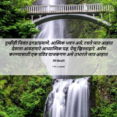 Picture 06 - 1 पेत्र 2:5 MARIRV - तुम्हीही जिवंत - Bible Verse Picture