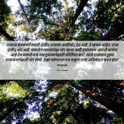 Picture 06 - 1 राजे 1:47 MARIRV - राजाचा सेवकवर्ग - Bible Verse Picture