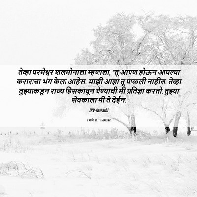 Picture 06 - 1 राजे 11:11 MARIRV - तेव्हा परमेश्वर - Bible Verse Picture