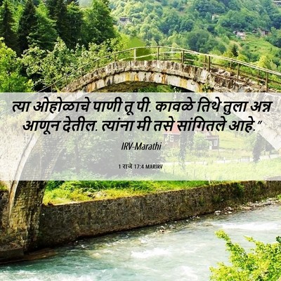Picture 06 - 1 राजे 17:4 MARIRV - त्या ओहोळाचे पाणी - Bible Verse Picture