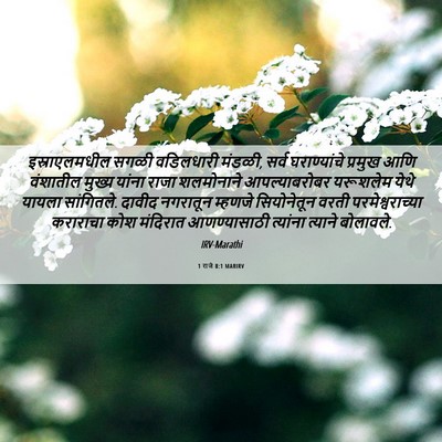 Picture 06 - 1 राजे 8:1 MARIRV - इस्राएलमधील सगळी - Bible Verse Picture