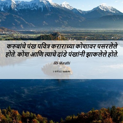 Picture 06 - 1 राजे 8:7 MARIRV - करुबांचे पंख - Bible Verse Picture