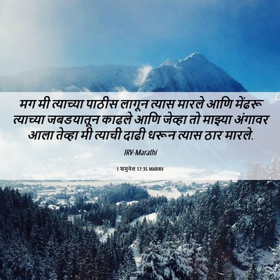 Picture 06 - 1 शमुवेल 17:35 MARIRV - मग मी त्याच्या - Bible Verse Picture