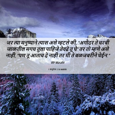 Picture 06 - 1 शमुवेल 2:16 MARIRV - जर त्या मनुष्याने - Bible Verse Picture