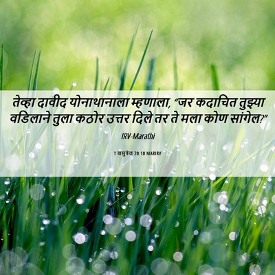 Picture 06 - 1 शमुवेल 20:10 MARIRV - तेव्हा दावीद - Bible Verse Picture