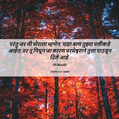 Picture 06 - 1 शमुवेल 20:22 MARIRV - परंतु जर मी पोराला - Bible Verse Picture