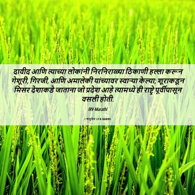 Picture 06 - 1 शमुवेल 27:8 MARIRV - दावीद आणि - Bible Verse Picture