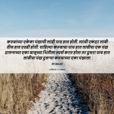 Picture 06 - 2 इतिहास 3:11 MARIRV - करुबांच्या एकेका - Bible Verse Picture