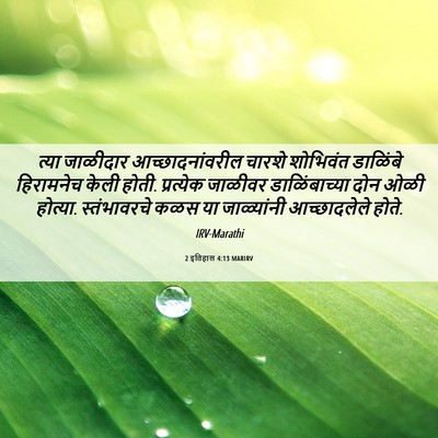 Picture 06 - 2 इतिहास 4:13 MARIRV - त्या जाळीदार - Bible Verse Picture