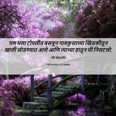 Picture 06 - 2 करिंथकरांस 11:33 MARIRV - पण मला टोपलीत - Bible Verse Picture