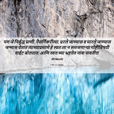 Picture 06 - 2 पेत्र 2:12 MARIRV - पण जे निर्बुद्ध - Bible Verse Picture