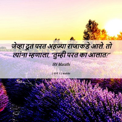 Picture 06 - 2 राजे 1:5 MARIRV - जेव्हा दूत परत - Bible Verse Picture