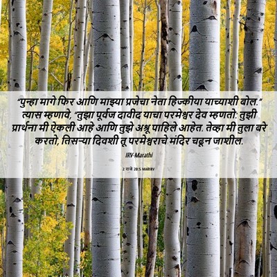 Picture 06 - 2 राजे 20:5 MARIRV - “पुन्हा मागे फिर - Bible Verse Picture