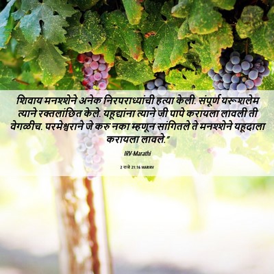 Picture 06 - 2 राजे 21:16 MARIRV - शिवाय मनश्शेने - Bible Verse Picture