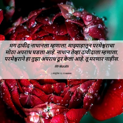 Picture 06 - 2 शमुवेल 12:13 MARIRV - मग दावीद नाथानला - Bible Verse Picture