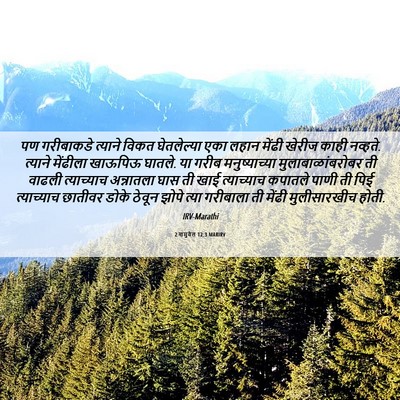 Picture 06 - 2 शमुवेल 12:3 MARIRV - पण गरीबाकडे - Bible Verse Picture