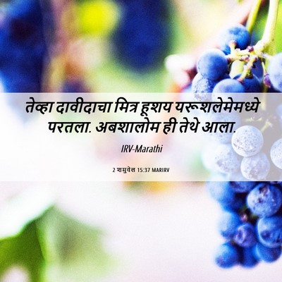 Picture 06 - 2 शमुवेल 15:37 MARIRV - तेव्हा दावीदाचा - Bible Verse Picture
