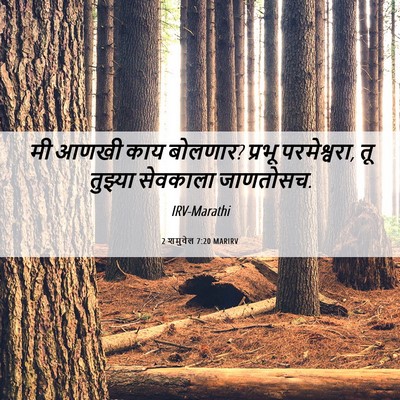 Picture 06 - 2 शमुवेल 7:20 MARIRV - मी आणखी काय बोलणार? - Bible Verse Picture