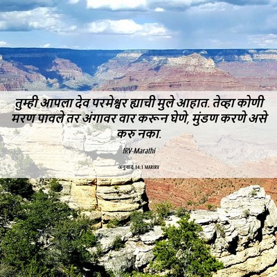Picture 06 - अनुवाद 14:1 MARIRV - तुम्ही आपला देव - Bible Verse Picture